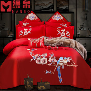 Cotton set, bedspread, 4 piece set, with embroidery