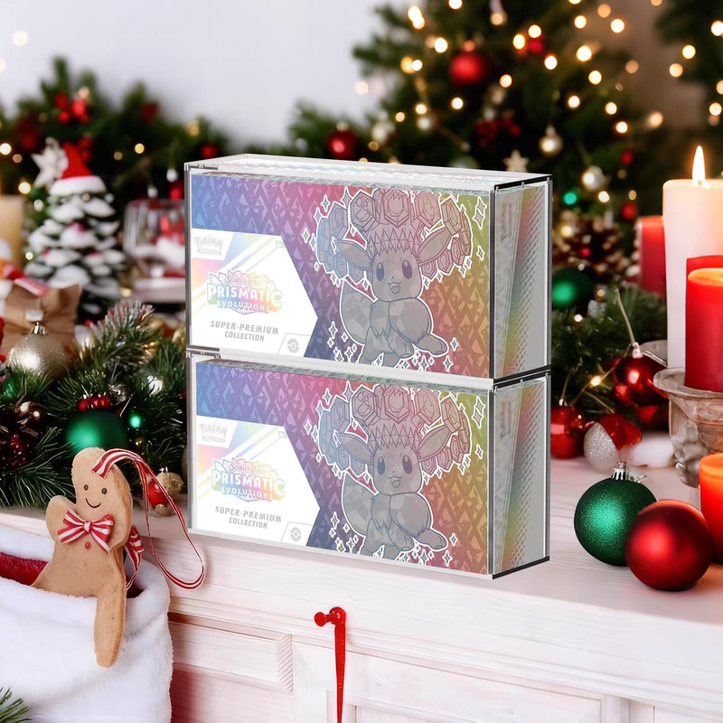 Cross-Border Exclusive Supply of Prismatic Evolutions Spc Acrylic Display Box with Magnetic Lid Collection Box