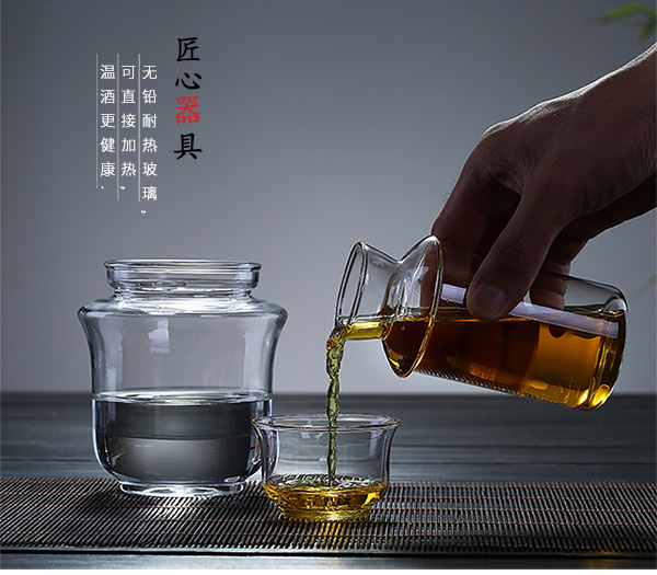 Rượu ấm rượu vang vàng vảy nồi rượu vang rượu vang sake rượu vang hộ gia đình ly rượu vang trắng đặt bộ rượu vang ấm kệ rượu vang để bàn