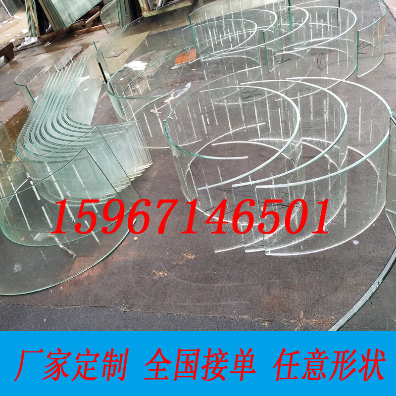 Manufacturer customised 5-19 mm bends steel hot bends Ice cabinet enclosure web version printed steel laminated glue ultra white glass