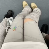 Летние тонкие дышащие съемные штаны для отдыха подходит для мужчин и женщин, свободный прямой крой