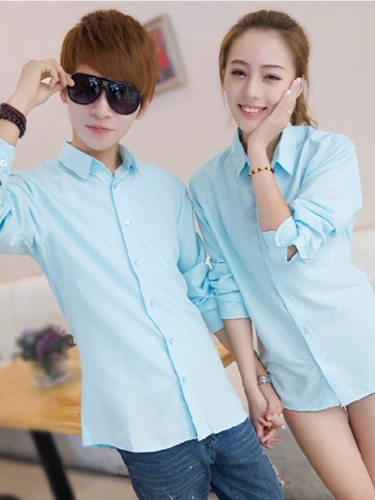 Базовая цветная рубашка для влюбленных, лонгслив, в корейском стиле, облегающий крой