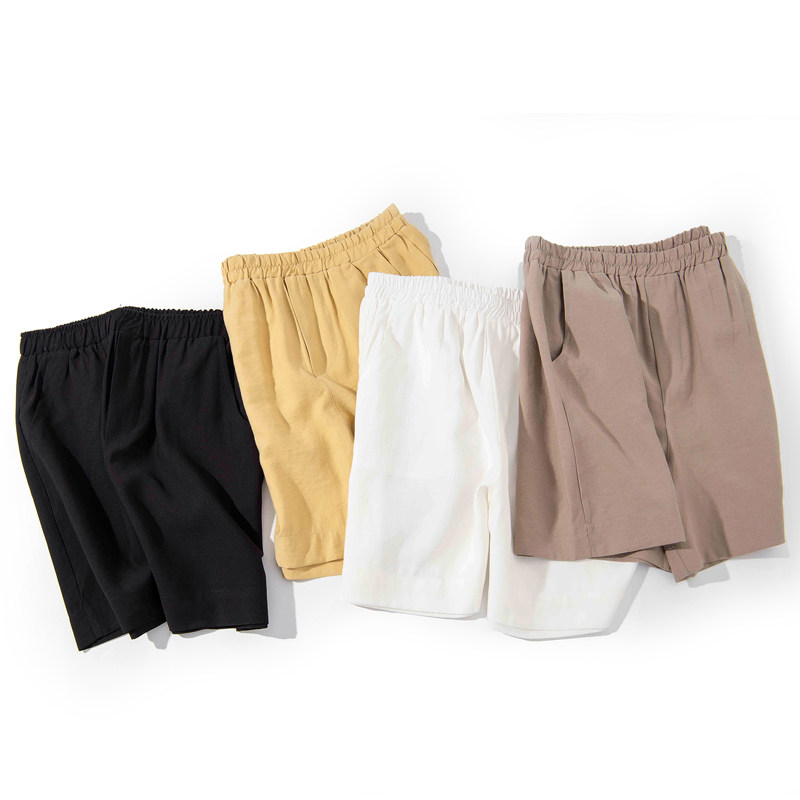 Shorts women's 2020 new summer loose wear high waist thin wide leg sports leisure large size a-word five-point pants