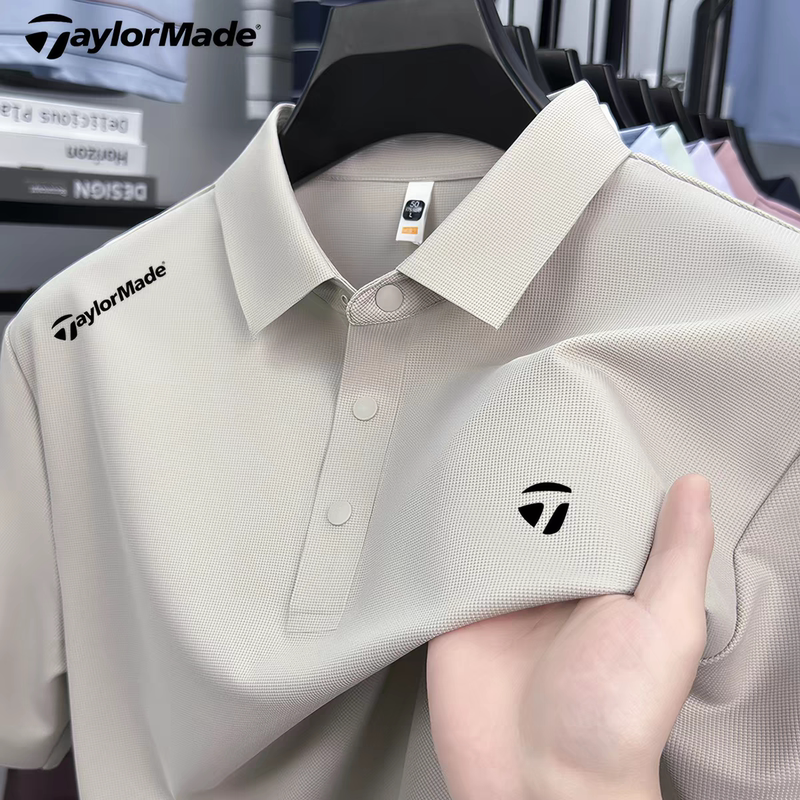 Taylormade Taylormade Golf Men's Summer Short-Sleeved Polo Shirt with Breathable and Quick-Drying Casual Sports Features
