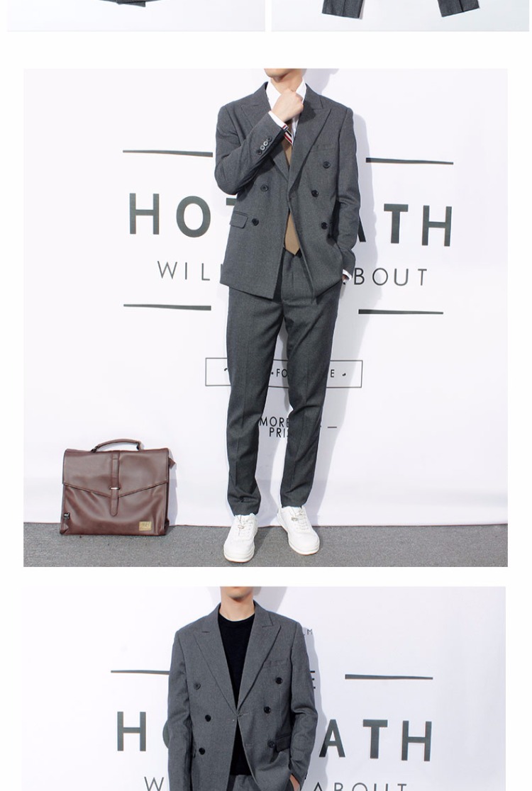 Bộ đồ vest nam mùa thu và mùa đông phiên bản Hàn Quốc của bộ đồ retro Slim Anh hai mảnh dành cho doanh nhân ao khoac nam