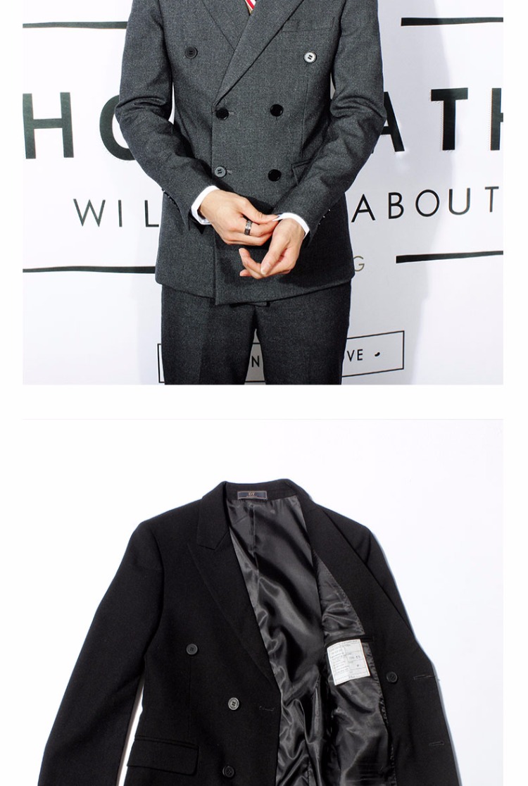 Bộ đồ vest nam mùa thu và mùa đông phiên bản Hàn Quốc của bộ đồ retro Slim Anh hai mảnh dành cho doanh nhân ao khoac nam