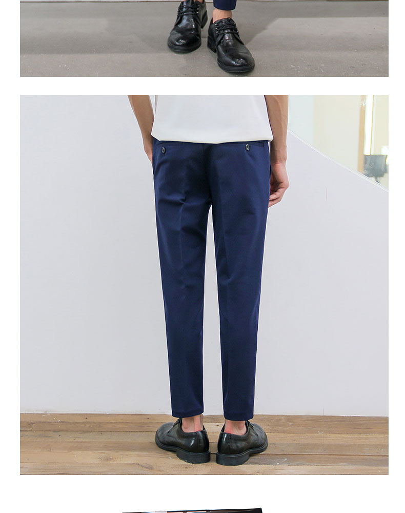 Quần nam mùa hè mỏng phần mỏng Không có chân nóng Anh cảm giác nhỏ chín điểm giản dị - Suit phù hợp quần âu đen