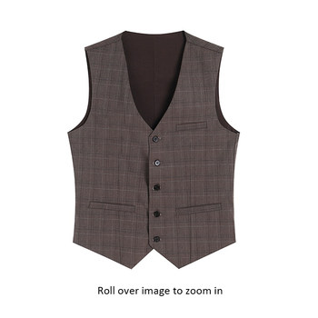 2024 New Style Gentleman's Plaid Retro National Style Men's Vest Business Slim Fit Handsome Plaid Suit Vest