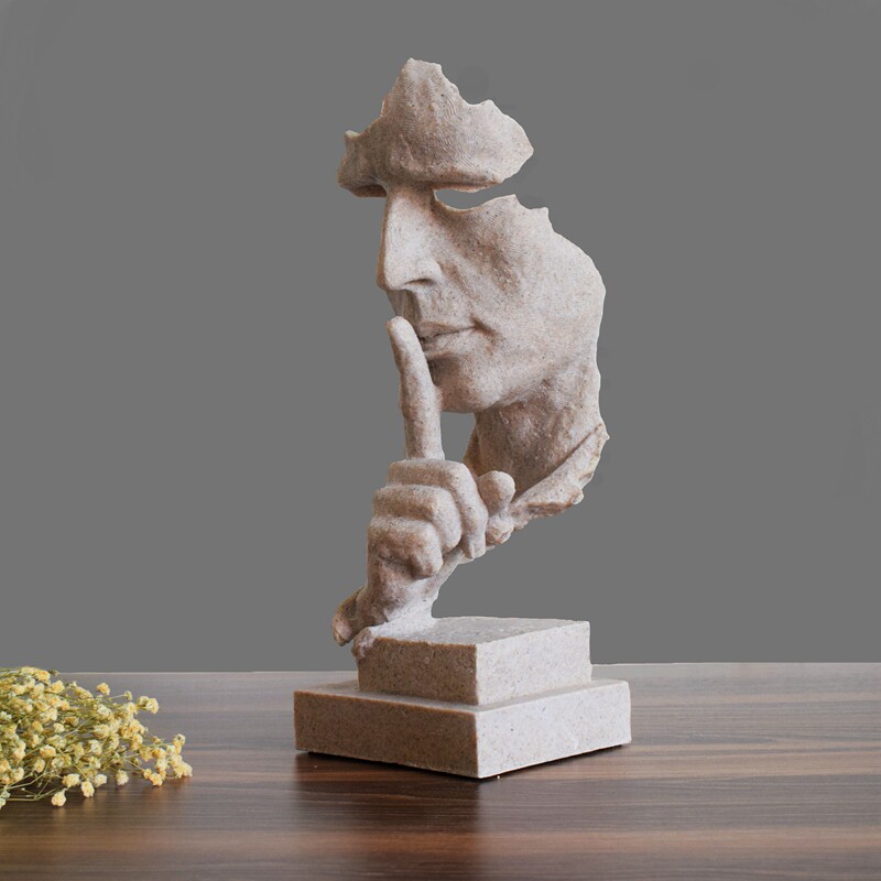 Simple modern creative silence is gold artwork decoration of Nordic sculpture office living room art decoration