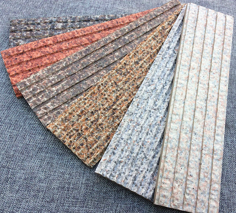 Exterior wall new matte tile wall brick Yunhai stone villa brick 5D inkjet granite stone 75 × 285 project