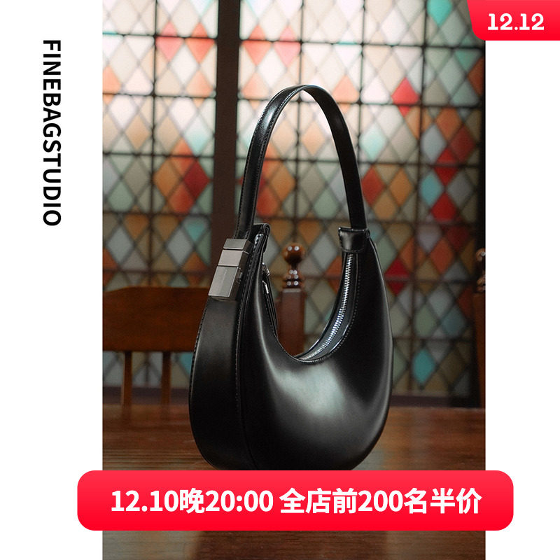Finebagstudio autumn and winter new crescent shoulder bag simple and high-end portable light luxury women's bag niche