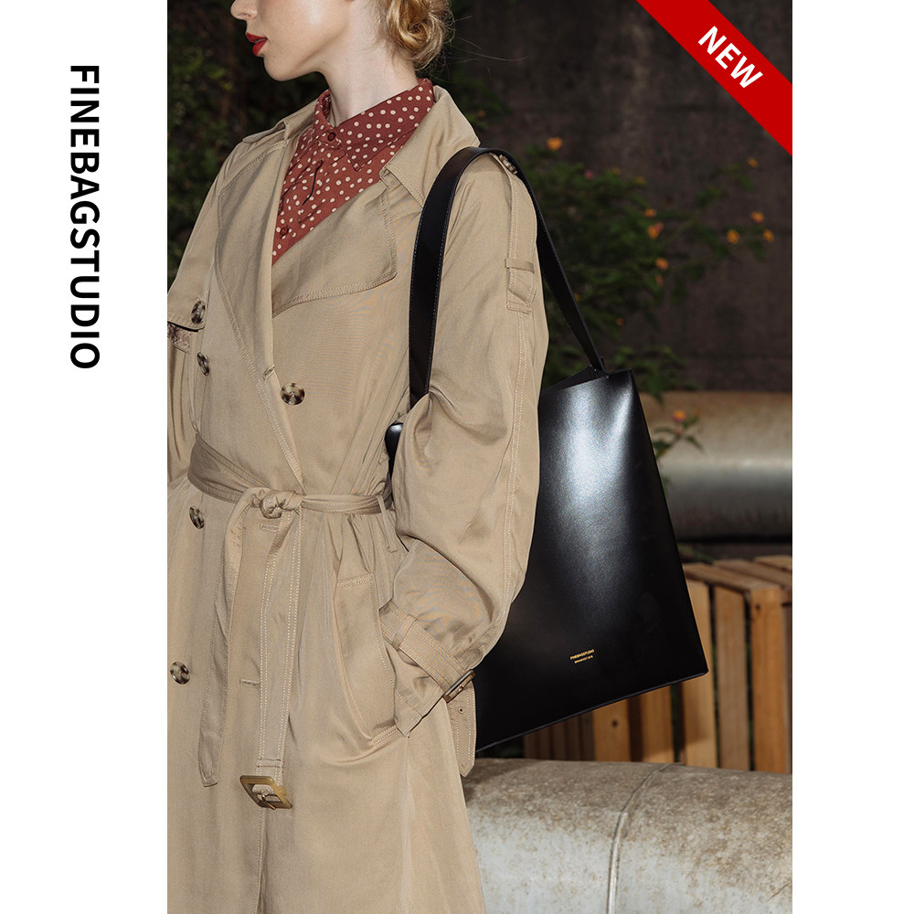 Finebagstudio Autumn Winter New Big Tote Bag Women's Simple Fashion Versatile Niche Design Large Capacity