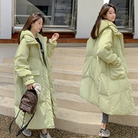 Пуховик для беременных с пухом, длинная толстовка с капюшоном, куртка, увеличенная толщина, средней длины, оверсайз