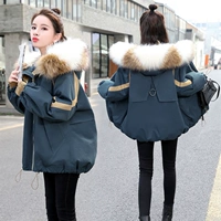 Пуховик для беременных с пухом, куртка, в корейском стиле, свободный крой, увеличенная толщина