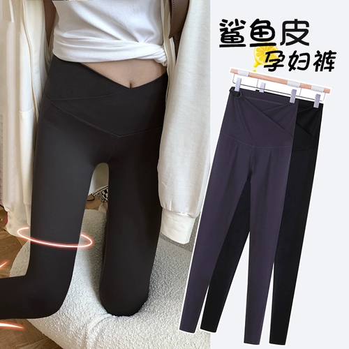 Осенние тонкие леггинсы для беременных, акула, эластичные штаны, осенняя пуля