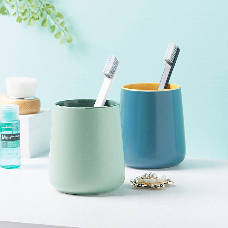 Morandi Nordic mouthwash cup ceramic suit lovers toothbrushing cups a pair of toiletries cup minimalist toothbrush cup home