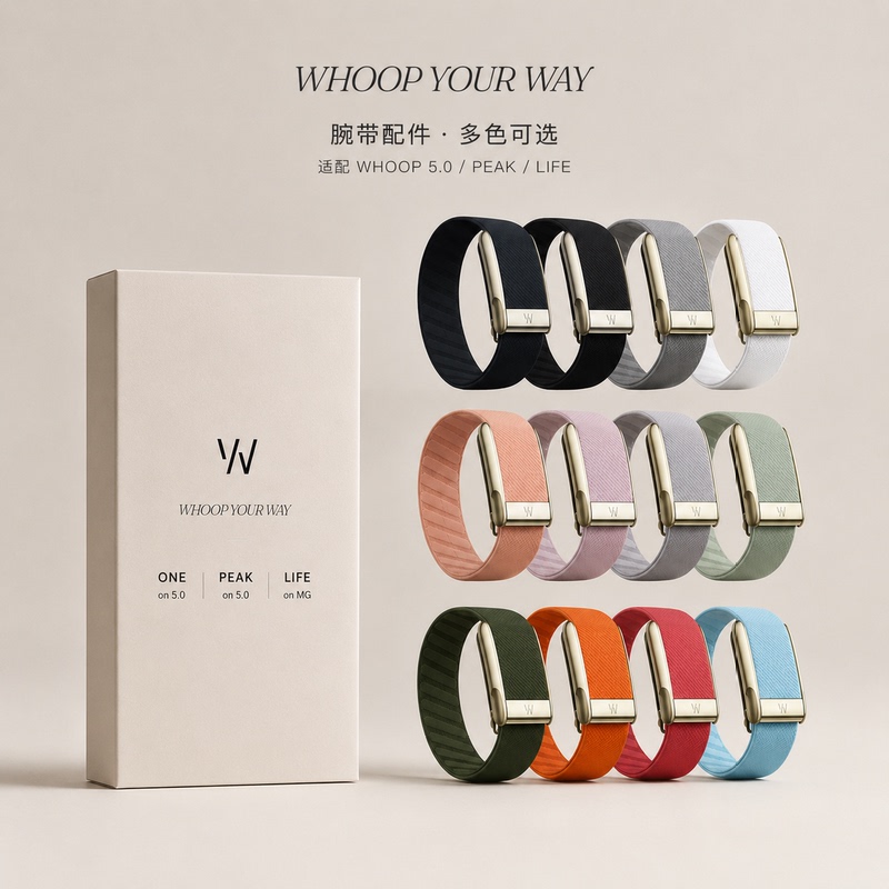 Suitable for the Same Model as the Official Website's Whoop5.0Mg Black Frame Bracelet, Ecg Nylon Woven Elastic Sports Strap Suitable for the Same Model as the Official Website's Whoop5.0Mg Black Frame Bracelet, Ecg Nylon Woven Elastic Sports Strap