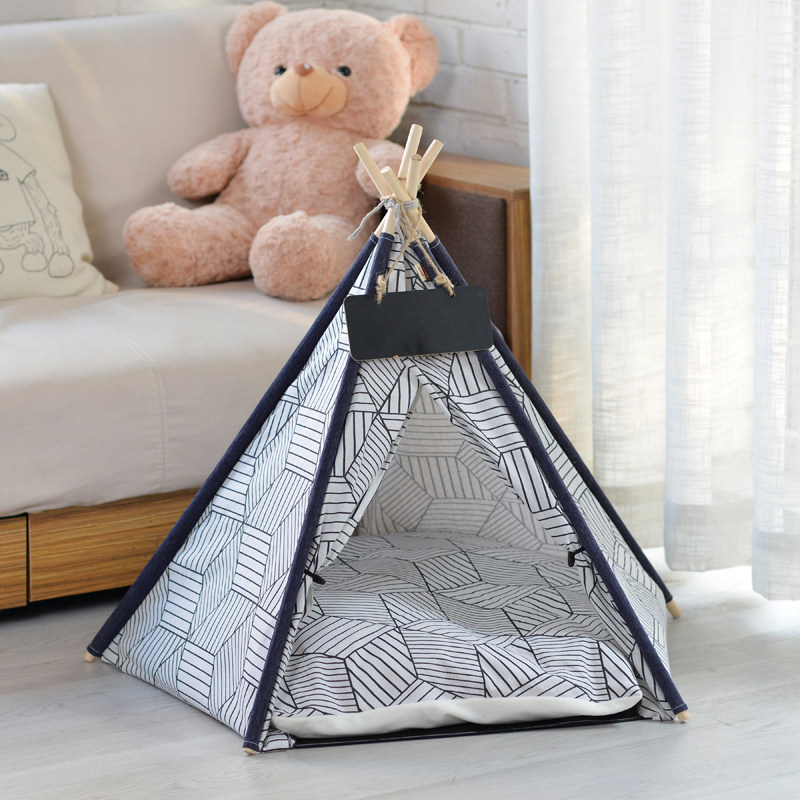 Net Red Dog Kennel Tent Winter Warm All Season Universal Enclosed Cat House Winter Young Cat Can Be Torn Down The Mat