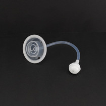 婴儿5cm宽口径塑料玻璃奶瓶通用硅胶吸管组替换配件自动重力球