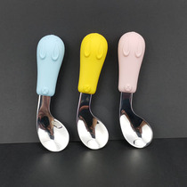 Baby Food Grade 304 Stainless Steel Elbow Spoon Children Eat Training Cutlery Cutlery Hand Spoon Bent Spoon Soup Spoon