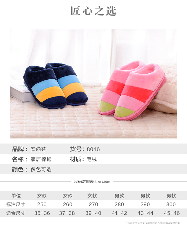 Dép cotton nữ toàn diện với giày cotton nam mùa đông ấm áp và nhung dày ở nhà trong nhà giày lông tháng dễ thương dep đi trong nhà
