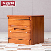Janyun yellow sandalwood bedside table modern Chinese furniture Yellow Rose bedside table full solid wood gold silk wood bedside cabinet