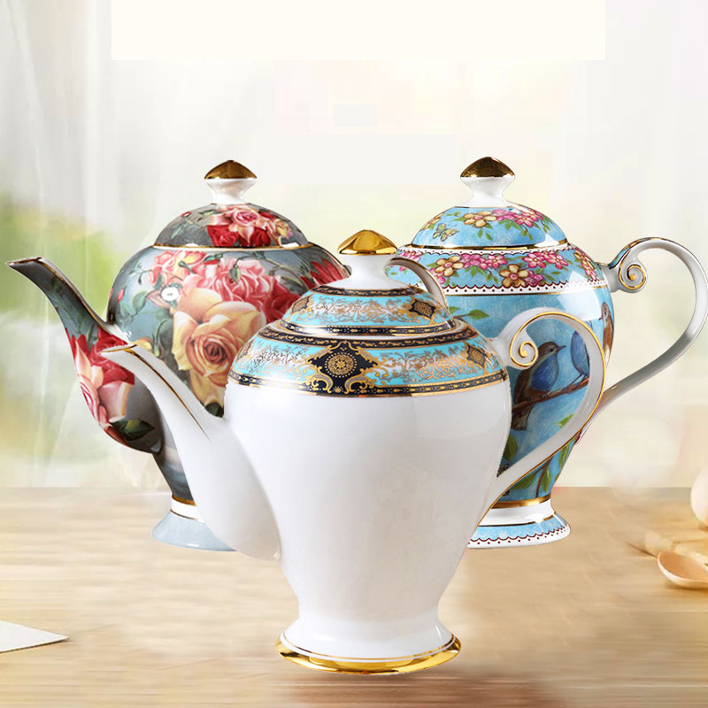 European-style ceramic large-capacity coffee pot teapot with filter large cold kettle teapot flower teapot