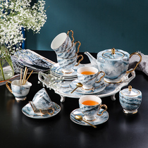 Medouin English style Lower afternoon tea Tea tea Tea Tea Ceramic Cups Light Lavish Fruit Glass Candles Heating Floral Teapot