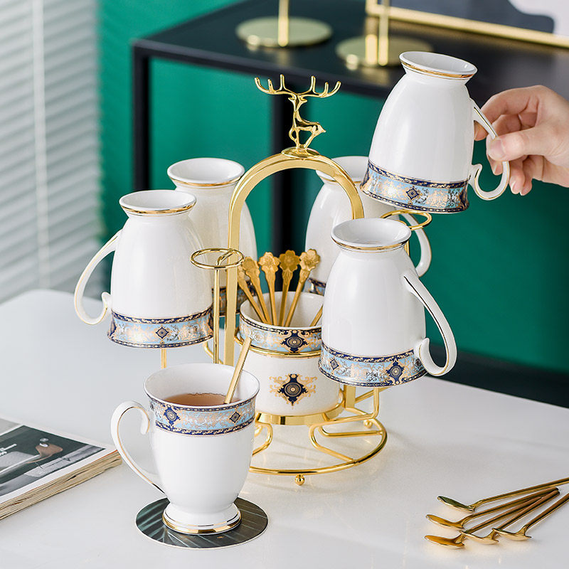 Light luxury cup holder water cup upside down rack home mug living room hanger tea cup cup drain rack storage rack