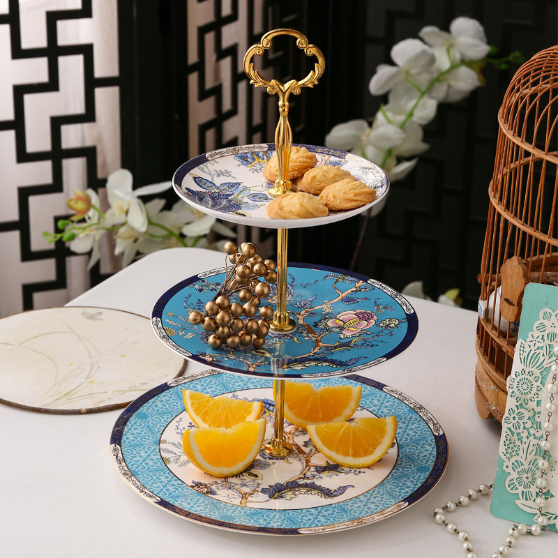 Eurostyle Living Room Fruit Pan Modern Creative Bone Porcelain Candy Pan Swing Piece Home Fruit Dish Afternoon Tea Refreshment Snack Dish