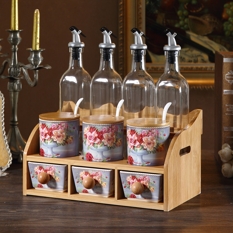 Light Extravagant Ceramic Sauce Bottle Soy Sauce Bottle Composition Condiments Tea Cup Jars Kitchen Sets Kitchen Sets Home Ostyle