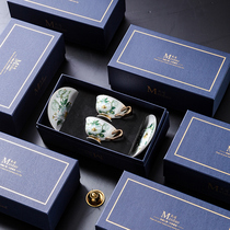 Medouard High Face Value Eurobone Porcelain Coffee Cup English-style Afternoon Tea Set High-end Refined Ceramic Mug Gift Box Suit