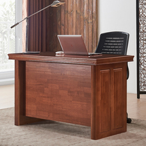 Modern Chinese solid wood computer desk Office desk Writing desk 1 2 meters 1 4 meters Study office desk with drawer