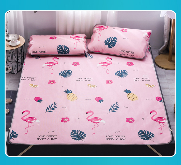 Mùa hè ngủ mat lụa băng mềm mat 1.8m 1,5m Giường đôi 2 Độc ba mảnh 0.9 1.2 1 sinh viên ký túc xá 5 - Thảm mùa hè chiếu tre nhỏ