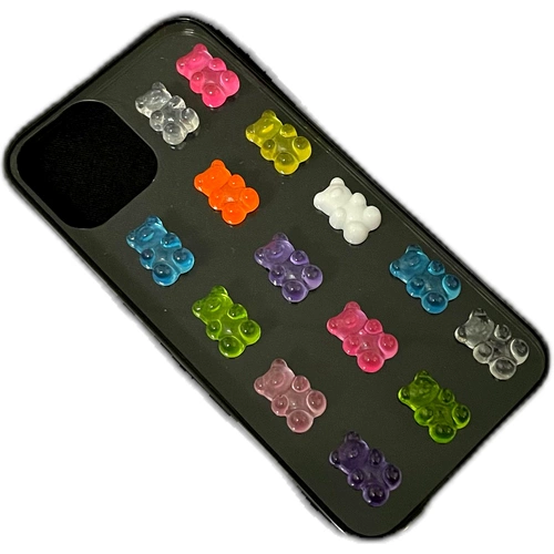 Кремовый чехол для телефона, аксессуары, креативные серьги, в корейском стиле, с медвежатами