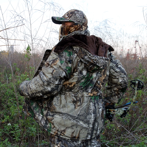 Зимний водонепроницаемый камуфляжный комплект, увеличенная толщина