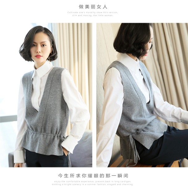 Bearskin eo sâu cổ chữ V áo len cashmere áo đôi đan áo len cashmere áo mùa thu nữ và mùa đông ở châu Âu và châu Mỹ nữ xu hướng áo khoác nữ 2021