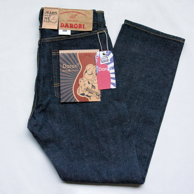 Darori Ironed 13.5oz Mid-Rise Cropped Straight-Leg Micro-Flared Selvedge 710 Jeans Unisex Classic Fit