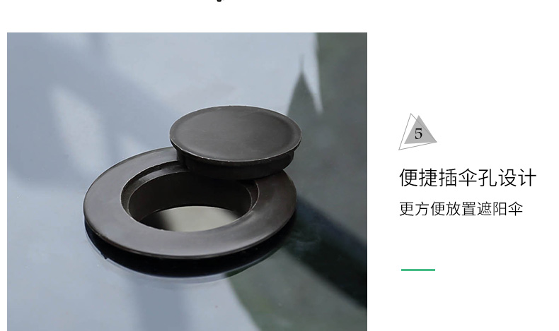 Jialemei bàn ghế ngoài trời lưới bàn ghế bảy mảnh sân vườn ban công Bàn ghế ngoài trời lưới ghế kính dài ghế mây ngoài trời