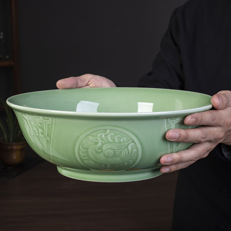 Large-size ceramic soup pot soup bowl soup bowl tableware household ceramic bowl bowl bowl bowl bowl bowl bowl bowl bowl fish pot