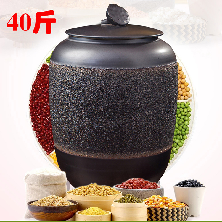 Jingdezhen high temperature kiln glaze ceramic with cover rice cylinder tank 40 pound cylinder pickle cylinder