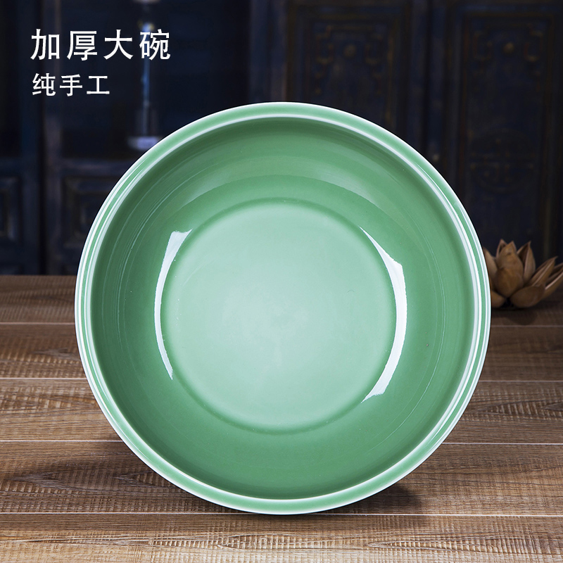 Sour Vegetable Fish Basin Thickened Handmade Ceramic Large Soup Bowl Large Noodle Bowl bowl Gong and pasta Bowl Large Bowl Hotel Hotel Cutlery