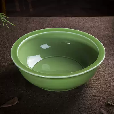 Jingdezhen ceramic basin Hair basin Kneading basin Sauerkraut fish boiled fish basin High temperature handmade thickened celadon basin