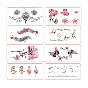 韩国持久ins暗黑花臂防水纹身贴