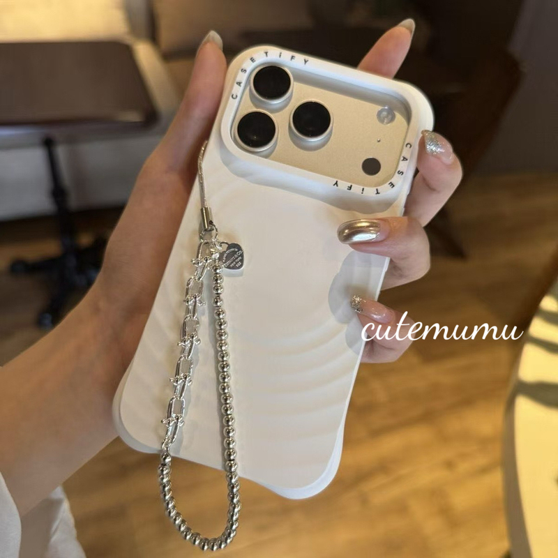 Korean Style Chain Heart Bead Phone Chain, Retro Simple Bag Pendant, Camera Lanyard, ins New Style Accessory