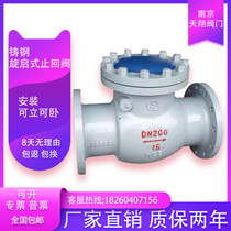 H44H-16C-25 C cast steel swing check valve flange check valve check valve DN25-DN300