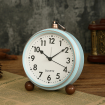 American small desk clock alarm clock table retro bedside alarm mute old light luxury bedroom dormitory desktop ornaments clock