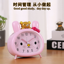 Primary school students use cartoon alarm clock table children cute boys and girls bedside silent alarm slacker getting up night light