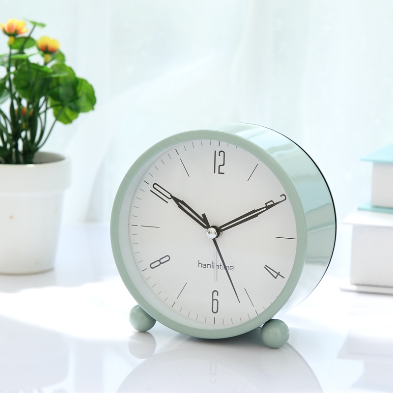 Simple fashion silent small alarm clock Creative personality bed head luminous student alarm clock Children's living room bedroom clock