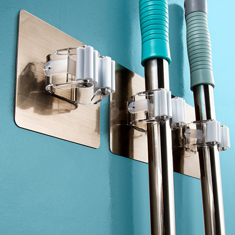 Punch-free mop rack bathroom hanging mop artifact mop clip mop hanging broom rack wall hanging mop strong hook